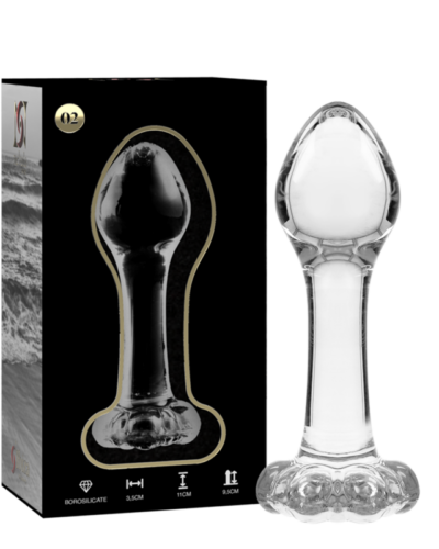 Nebula Series By Ibiza - Model 2 Anal Plug Borosilicate Glass Clear 11 cm -O- 3.5 cm