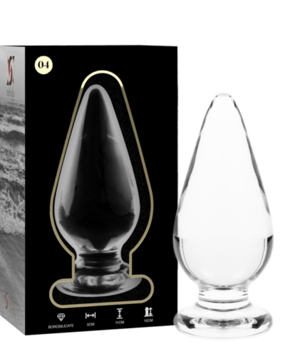 Nebula Series By Ibiza - Model 4 Anal Plug Borosilicate Glass Clear 11 cm -O- 5 cm