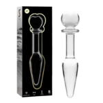 Nebula Series By Ibiza - Model 7 Anal Plug Borosilicate Glass Clear 13.5 cm -O- 3 cm
