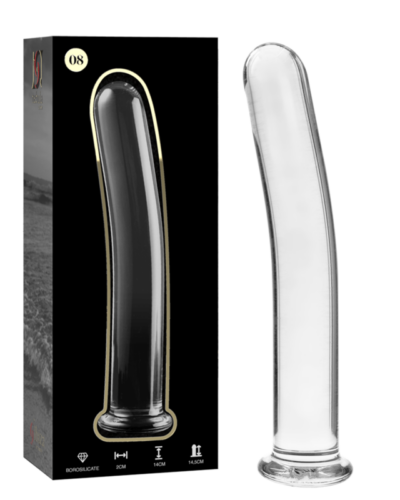 Nebula Series By Ibiza - Model 8 Dildo Borosilicate Glass Clear 14.5 cm -O- 2 cm