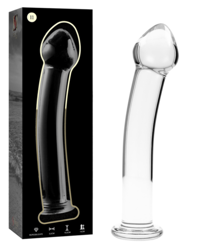 Nebula Series By Ibiza - Model 11 Dildo Borosilicate Glass Clear 16 cm -O- 3 cm
