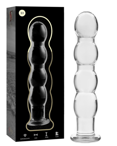 Nebula Series By Ibiza - Model 10 Dildo Borosilicate Glass Clear 16.5 cm -O- 3.5 cm