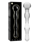 Nebula Series By Ibiza - Model 13 Dildo Borosilicate Glass Clear 18 cm -O- 3.5 cm