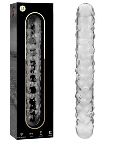 Nebula Series By Ibiza - Model 15 Dildo Borosilicate Glass Clear 18.5 cm -O- 3 cm