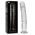 Nebula Series By Ibiza - Model 16 Dildo Borosilicate Glass Clear 18.5 cm -O- 3 cm
