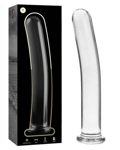 Nebula Series By Ibiza - Model 17 Dildo Borosilicate Glass Clear 18.5 cm -O- 3 cm