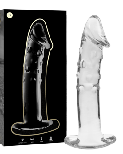 Nebula Series By Ibiza - Model 19 Dildo Borosilicate Glass Clear 18.5 cm -O- 4 cm