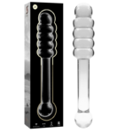 Nebula Series By Ibiza - Model 20 Dildo Borosilicate Glass Clear 20.5 cm -O- 3 cm