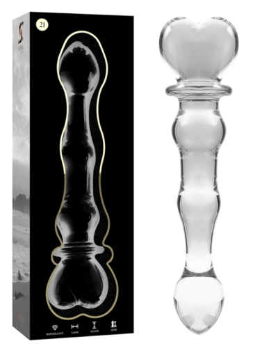 Nebula Series By Ibiza - Model 21 Dildo Borosilicate Glass Clear 20.5 cm -O- 3.5 cm