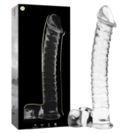 Nebula Series By Ibiza - Model 23 Dildo Borosilicate Glass Clear 21.5 cm -O- 4 cm