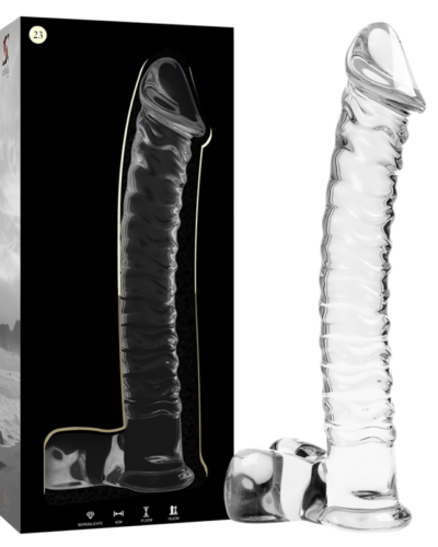 Nebula Series By Ibiza - Model 23 Dildo Borosilicate Glass Clear 21.5 cm -O- 4 cm