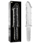 Nebula Series By Ibiza - Model 24 Dildo Borosilicate Glass Clear 28.5 cm -O- 5 cm