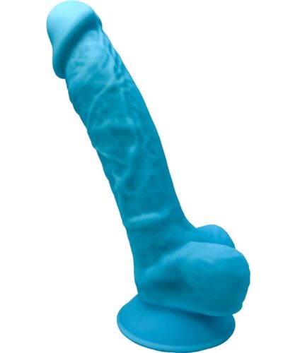 Silexd - Model 1 Realistic Penis Premium Silexpan Silicone Blue 17.5 cm