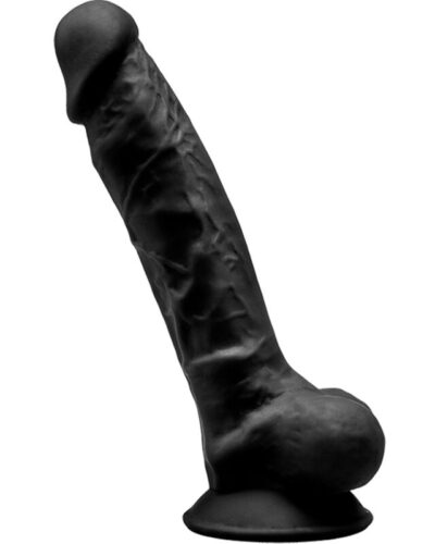 Silexd - Model 1 Realistic Penis Premium Silexpan Silicone Black 17.5 cm