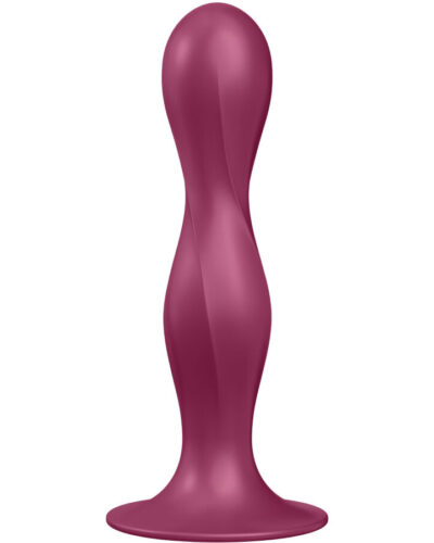 Satisfyer - Double Ball-R Dildo Silicona Granate