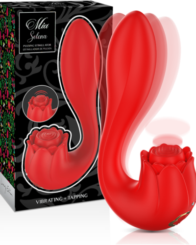 Mia - Selena Stimulator Vibrating + Tapping Red