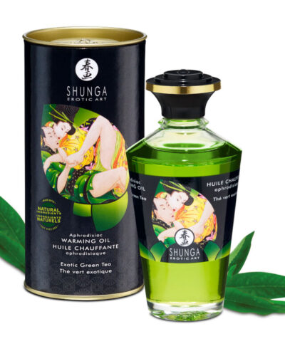 Shunga - Organic Green Tea Heat Effect Massage Oil 100 ml