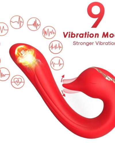 Armony - Delfin Vibrator Multiposition Heat Effect Red