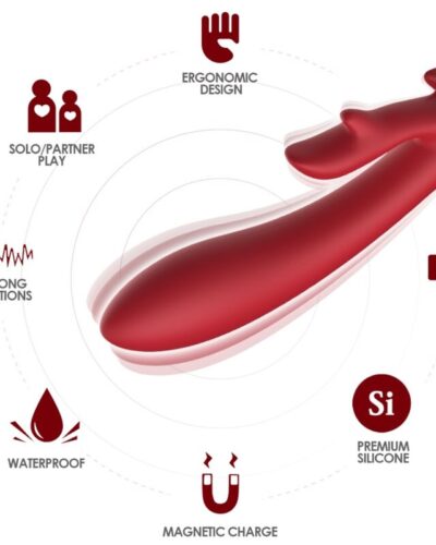 Armony - Elk Vibrator Rabbit Curved Red