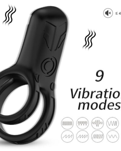 Armony - Double Ring Vibrator Black 9-Function
