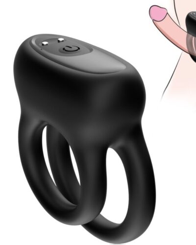 Armony - Double Ring Vibrator Black Smooth