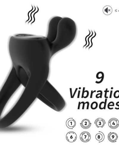 Armony - Ring Vibrator Rabbit Black