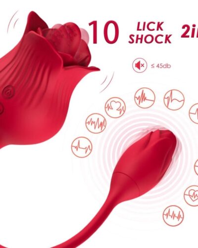 Armony - Pink Clitoris Stimulator Vibrator With Tail 10 Modes Red