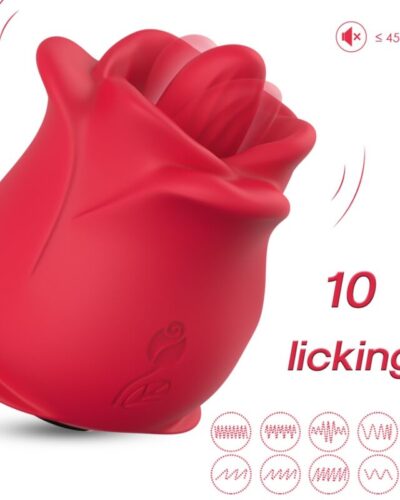 Armony - Rose 10 Modes Licking Clit Vibrator Red