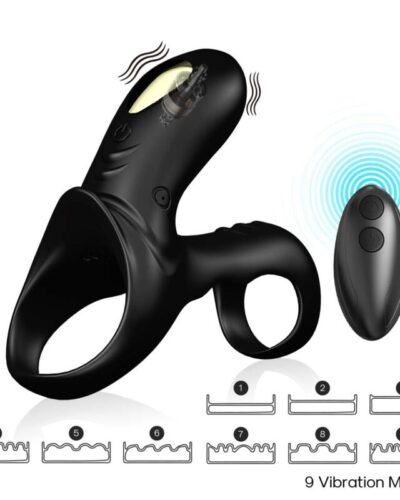 Armony - Ranger Double Vibrator Ring For Couples Black
