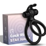 Armony - Traveler Double Vibrator Ring for Couples Rabbit Black