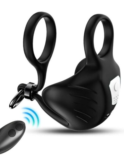Armony - Manta Scrotum Vibrator Ring Remote Control Black