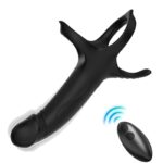 Armony - Dildo With Ring  Vibrator Remote Control Black