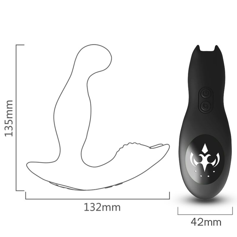 Armony - Bat King Vibrator Anal Prostate Rotator Remote Control Black - Image 3