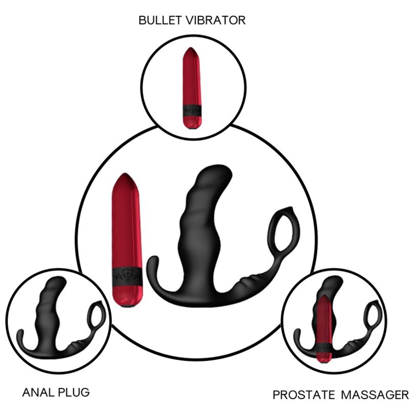 Armony - Knight Vibrator Anal Prostate Ring Remote Control Black - Image 3