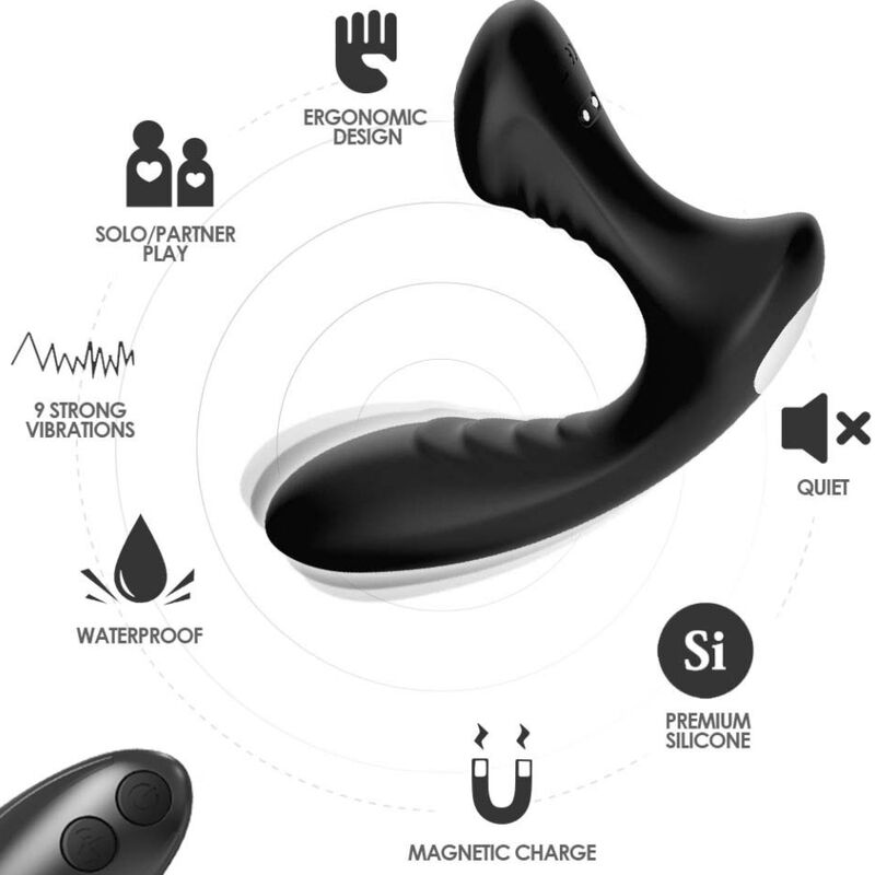 Armony - Storm Vibrator Anal Prostate Plug Remote Control Black