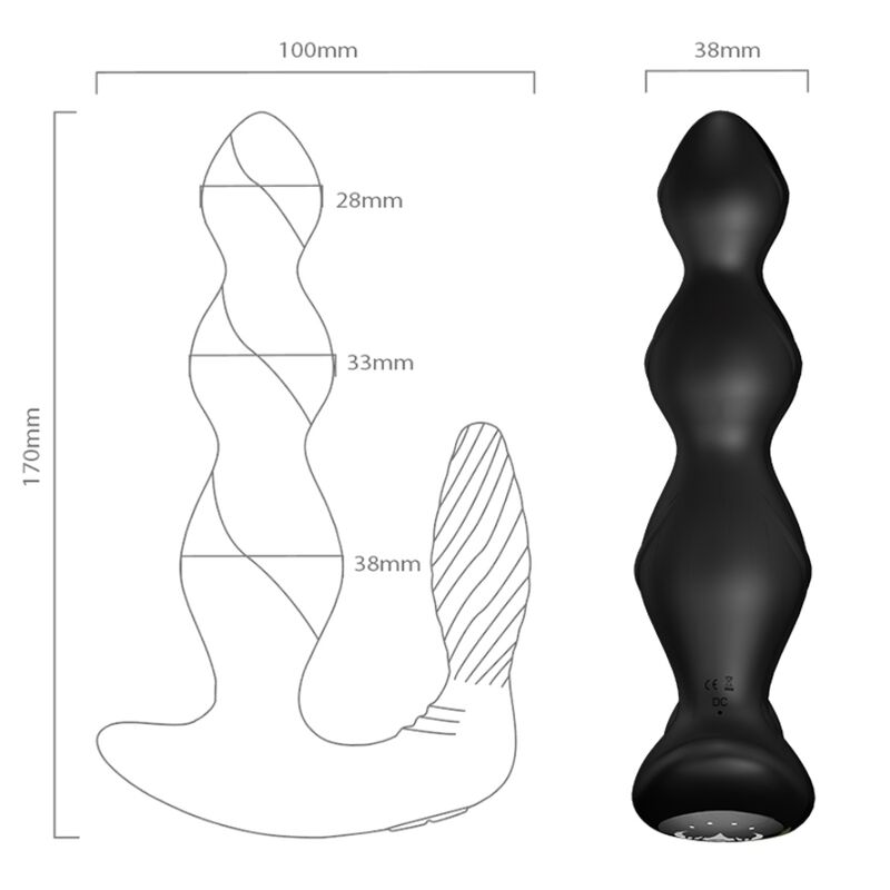 Armony - Manfun Vibrator Stimulator Anal Plug Remote Control Black - Image 4