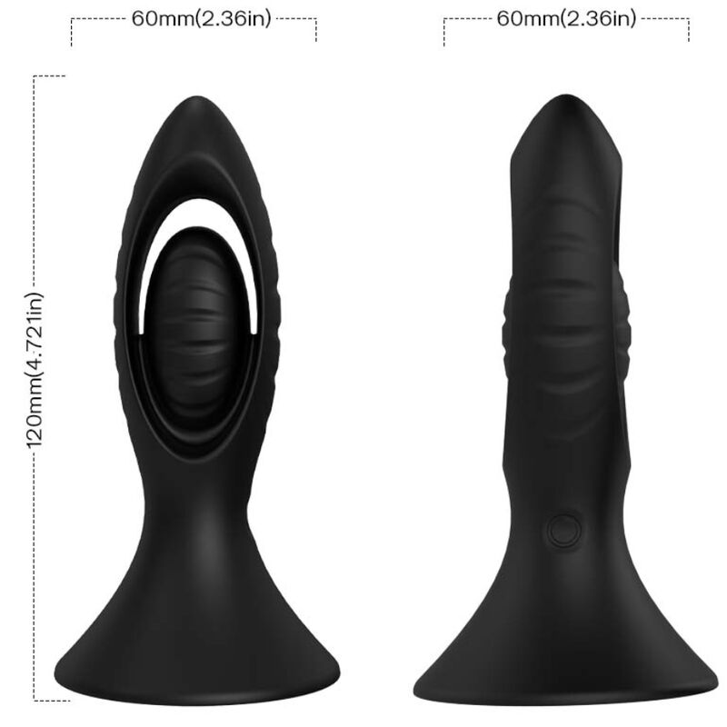 Armony - Vibrator Anal Plug Silicone Black - Image 4