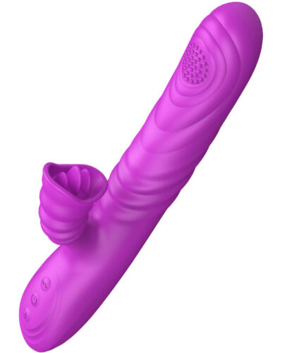Armony - Angelia Multifunction Vibrator With Stimulating Tongue Violet Heat Effect