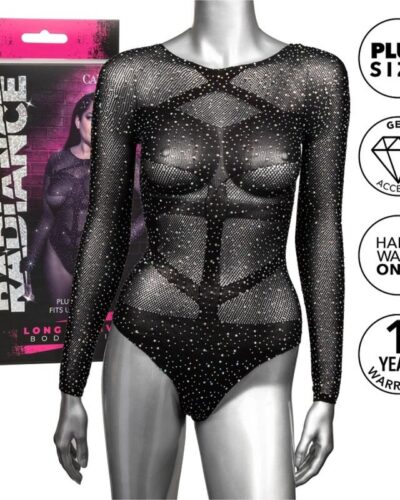 Calexotics - Radiance Long Sleeve Bodysuit Rhine Plus Size