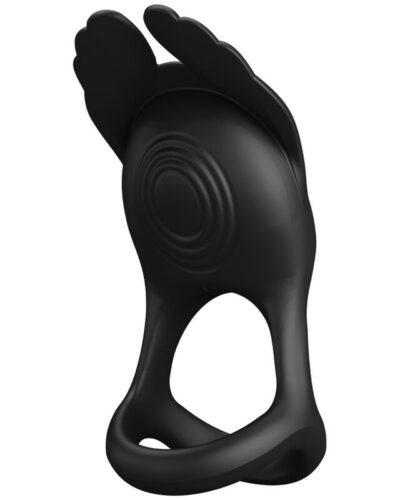 Pretty Love - Silas Vibrant Penis Ring 7 Vibrations Black Silicone