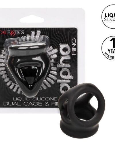 Calexotics - Alpha Dual Cage Ring Black