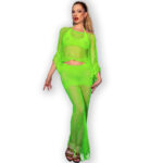 Chilirose - Cr 4666 Top  Skirt Green S/M