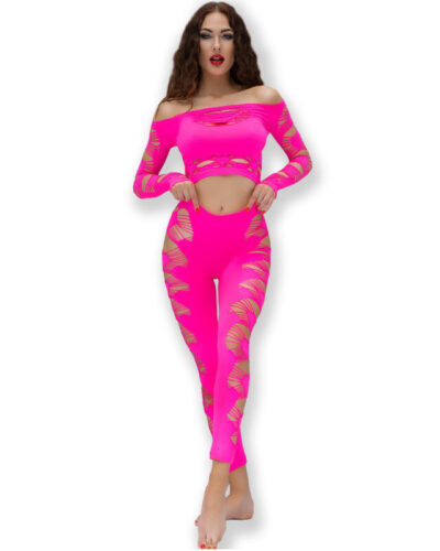 Chilirose - Cr 4632 Top  Pant Fuchsia S/L