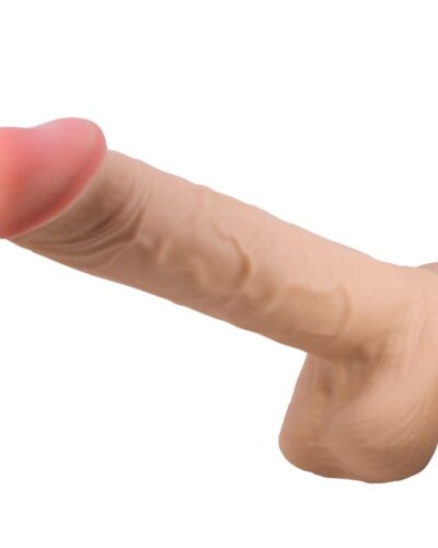 Pretty Love - Sliding Skin Series Realistic Dildo With Sliding Skin Suction Cup Flesh 26 cm