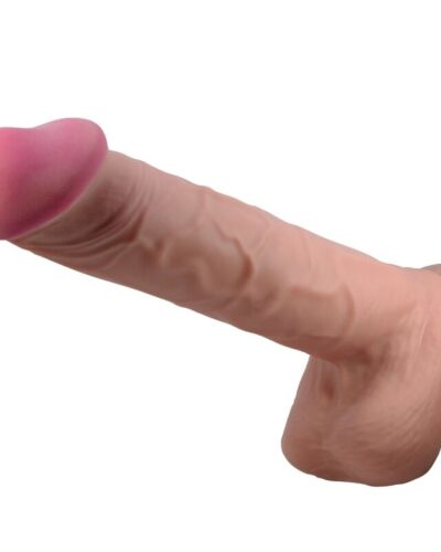 Pretty Love - Sliding Skin Series Realistic Dildo With Sliding Skin Suction Cup Brown 26 cm