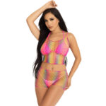 Leg Avenue - Set Top  Pants Fishnet Multicolor
