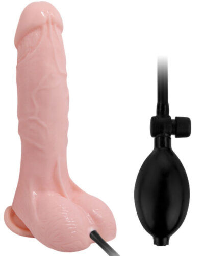 Baile - Inflatable Realistic Dildo With Suction Cup 15 cm