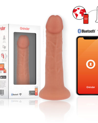 Oninder - Small Bogotá Vibrator Dildo 9 Speeds Natural 17.5 cm -O- 4 cm - Free App