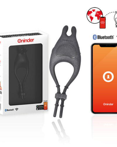 Oninder - Pampa Rechargeable Adjustable Vibrator Ring With Clitoris Stimulator 10 Speed - Free App