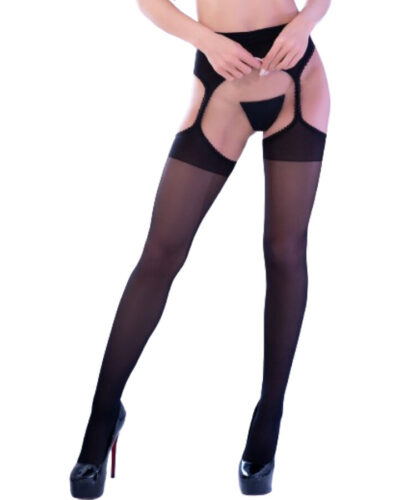 Chilirose - Cr 4312 Garter Stockings Black S/M